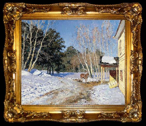 framed  Isaac Levitan March,, ta009-2